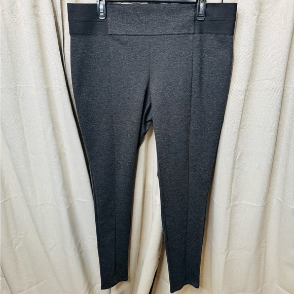 Daisy Fuentes Charcoal Wide Band Leggings XL - Picture 2 of 7